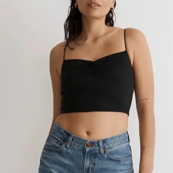 Madewell Flex Sweetheart Crop Tank Top XXS - Picture 1 of 7